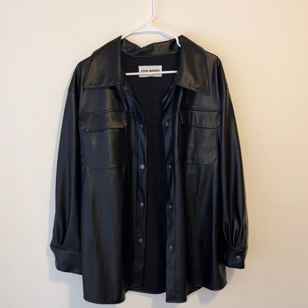 Steve Madden Black Faux Leather Jacket